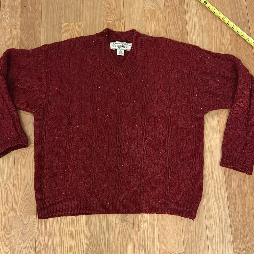 Authentic Gap Clothing Red Wool V-neck Sweater